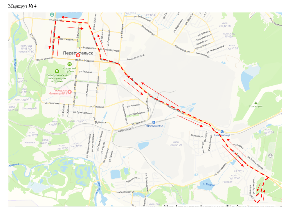 Схема движения на площади в первоуральске