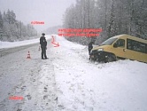 На автодороге «Первоуральск-Шаля» микроавтобус попал в ДТП