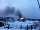 Пожар в Первоуральске. видео